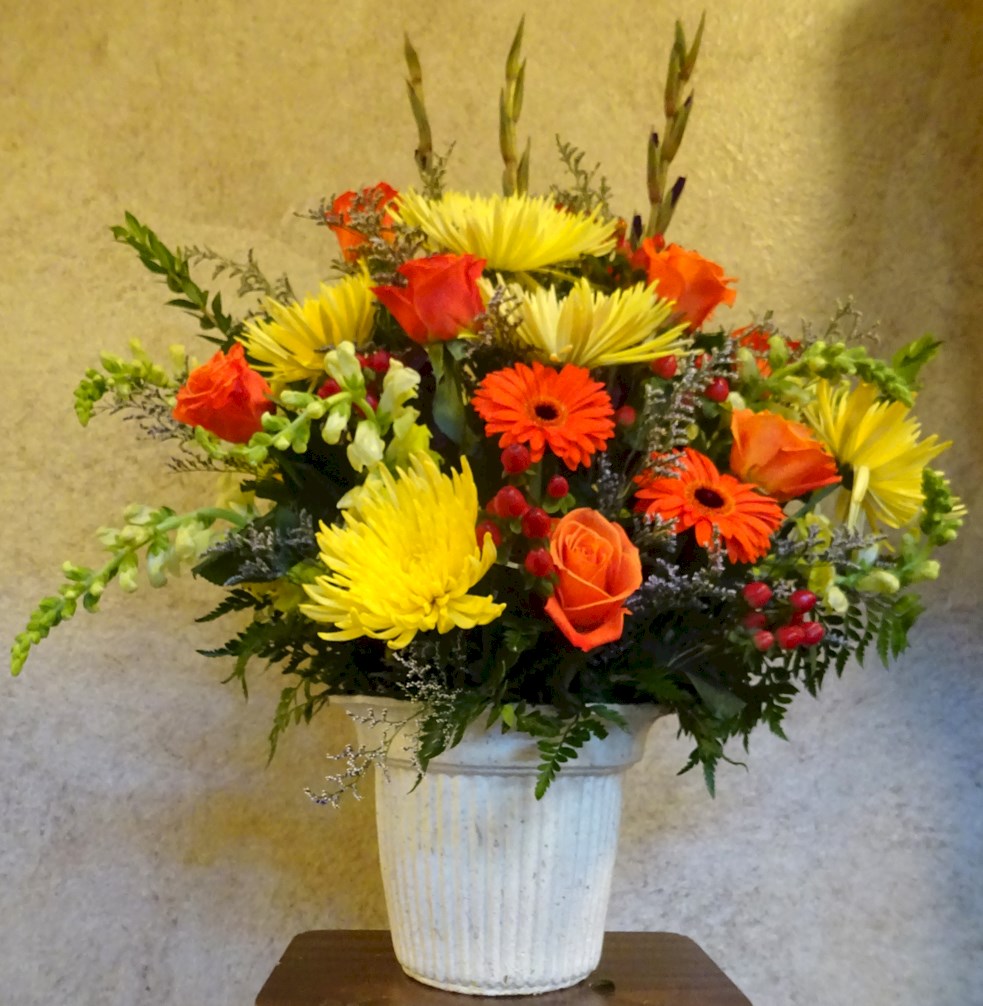 Flowers from Schriners family - Comfort Inn, Golden Spike, and Holiday Inn staff