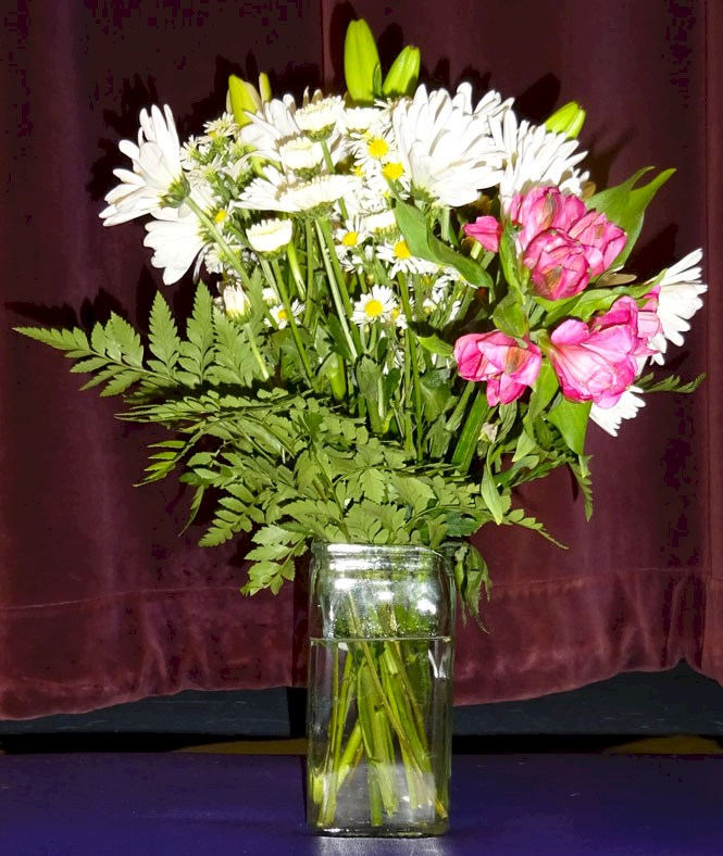 Flowers from Virgil and Myra Williams, Sylvan K. Williams, and Judy W. Hoffman
