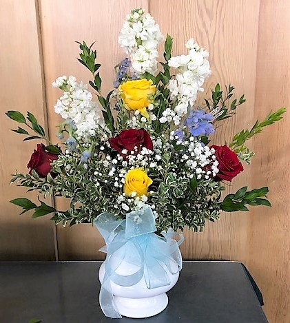 Flowers from Oliver and Gayle; Scott, Paula, and Families; Kim, Pat, and Families
