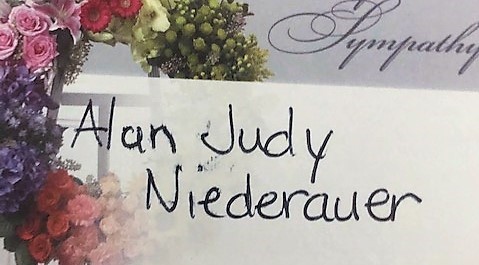 Flowers from Alan and Judy Niederauer