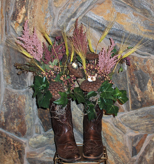 Flowers from "No one will ever be able to fill these boots"