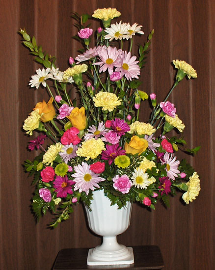 Flowers from Gladys Cox and Vern Brown