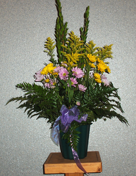Flowers from Laura & Bruce and Eliza Potter, Jacob & Melissa Colt and Carson Frein