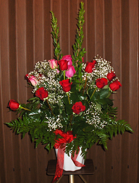 Flowers from Rick & Patt Hustead, Teddy & Karen Hustead, Majorie Hustead, and rest of the Wall Drug Gang