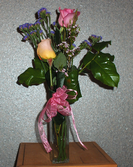 Flowers from Coach Karol Patterson
