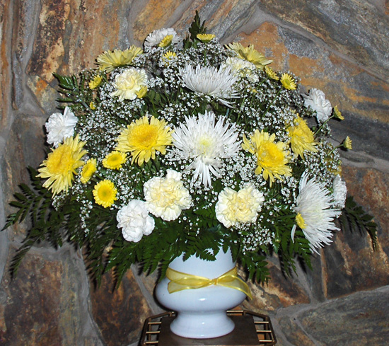 Flowers from Steve & Kathy Swanson, Tom & Cyndi Brenner, Julie & Lisa Swanson, Sally & Tom Malowney and Families