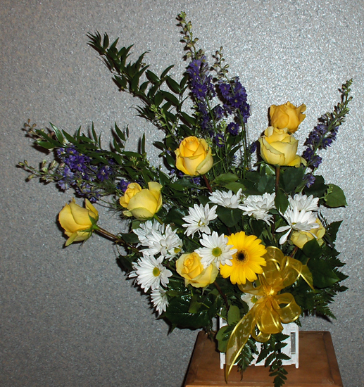 Flowers from Mike & Marie Naescher, Brian & Briana, Darin & Kelsie, and Greg