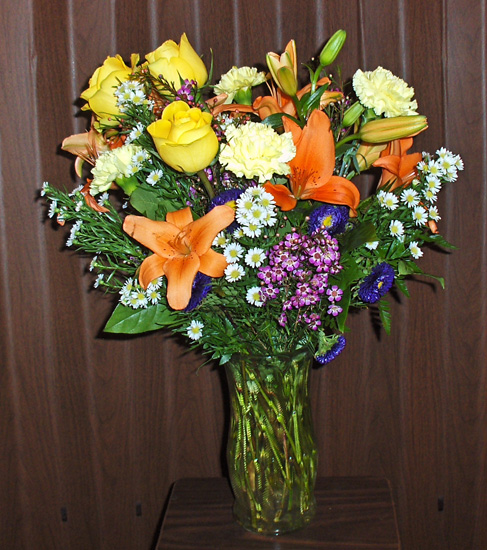 Flowers from The Great-Grandkids - Paiton Kelly, Brycen & Riggens Cheney