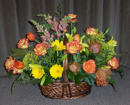 Flowers from Jean Burns & Howard Pihlaja, Bobby & Gerry, Jack & Marlene, Charlotte & Larry, and Maralynn