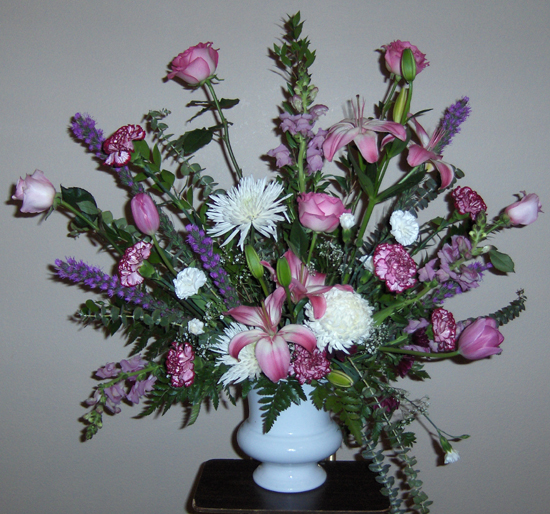Flowers from Rick & Patt Hustead, Teddy & Karen Hustead, and Marjorie Hustead