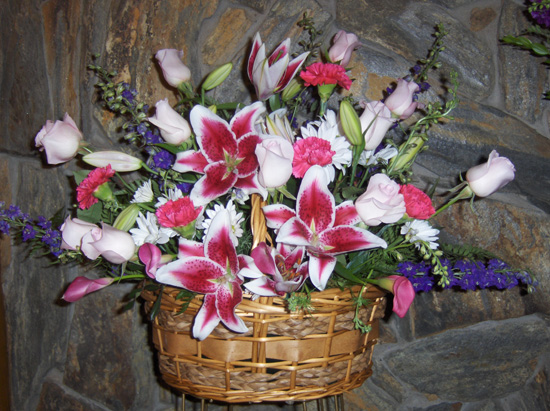 Flowers from Employees and Commissioners at the Haakon County Courthouse