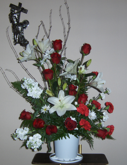 Flowers from Dad, Yvonne, Irene, Greg and Colin
