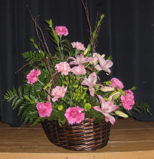 Flowers from Bruce, Pat, Pauline and Debbie