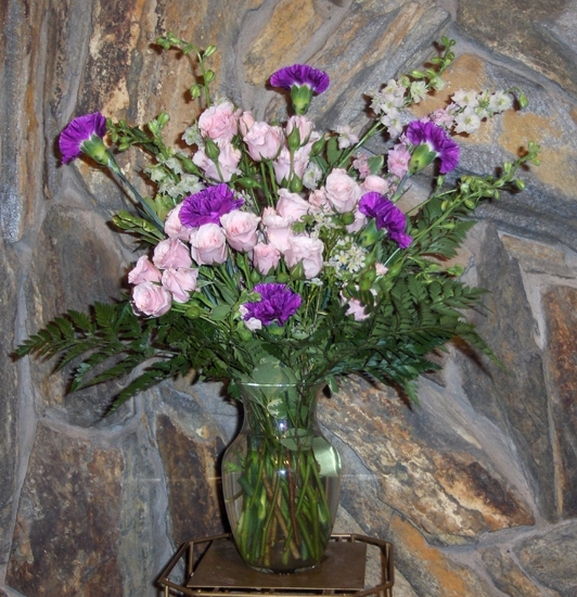 Flowers from Ryan, Sarah and Norah Kroetch