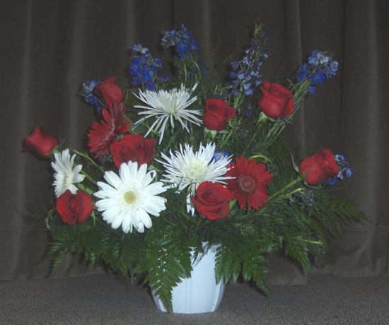 Flowers from Members of the Knowledge Management Team, Camp Eggers, Kabul, Afghanistan