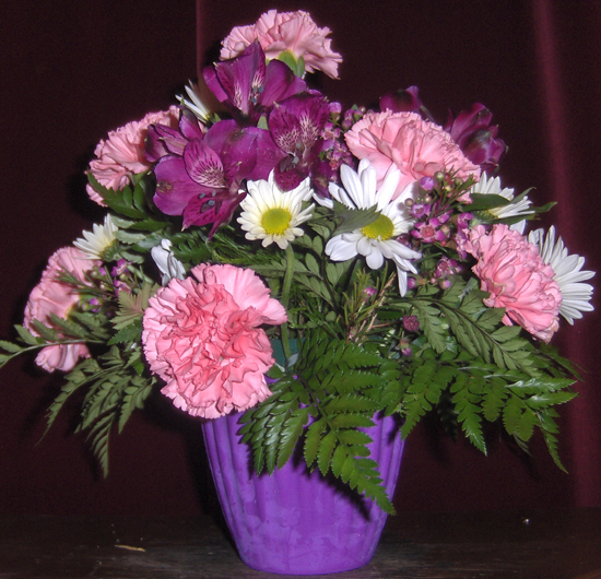 Flowers from Diane Fitch & Peggy Parsons