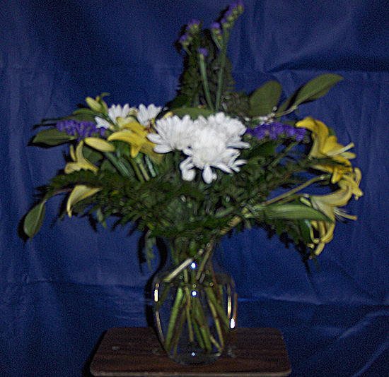 Flowers from Wall Cemetery Committee