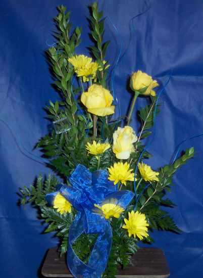 Flowers from Cross Country Coach and the Team