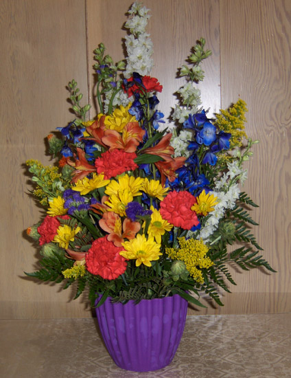 Flowers from Maurice and Cathie, Tyler, Tucker, Tanner, Abbi and Families