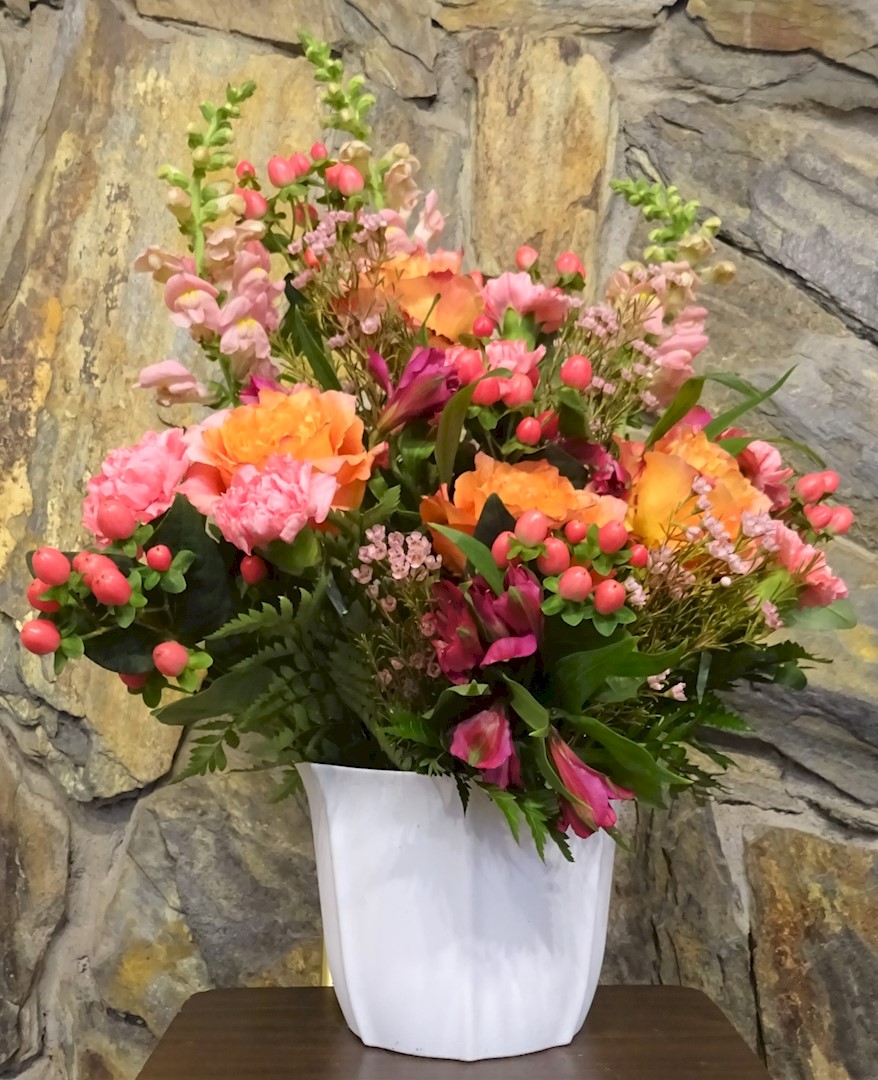 Flowers from Ruby Fischer, John and Deb, Bob and Julie, Bill and Sheryl, and Donna and Ed