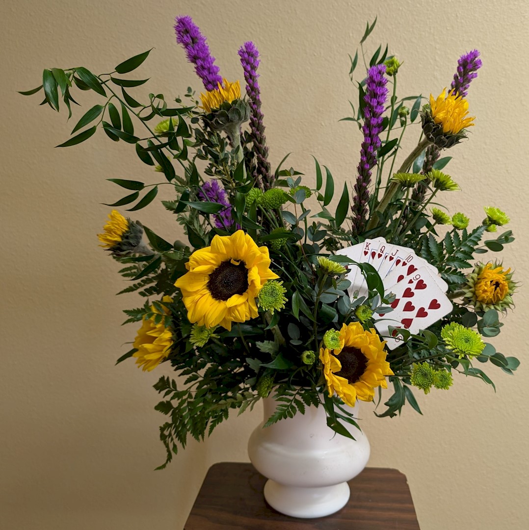 Flowers from Bob and Shelly Boehmer; Crystal and Family; and Lacey and Family