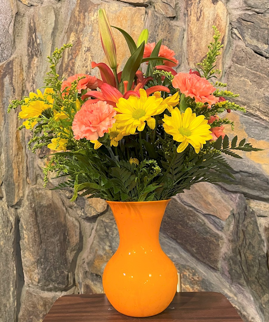 Flowers from Steve and Pam; April, Jake, and Family; Tom, Lacey, and Family; and Jen, Matt, and Family