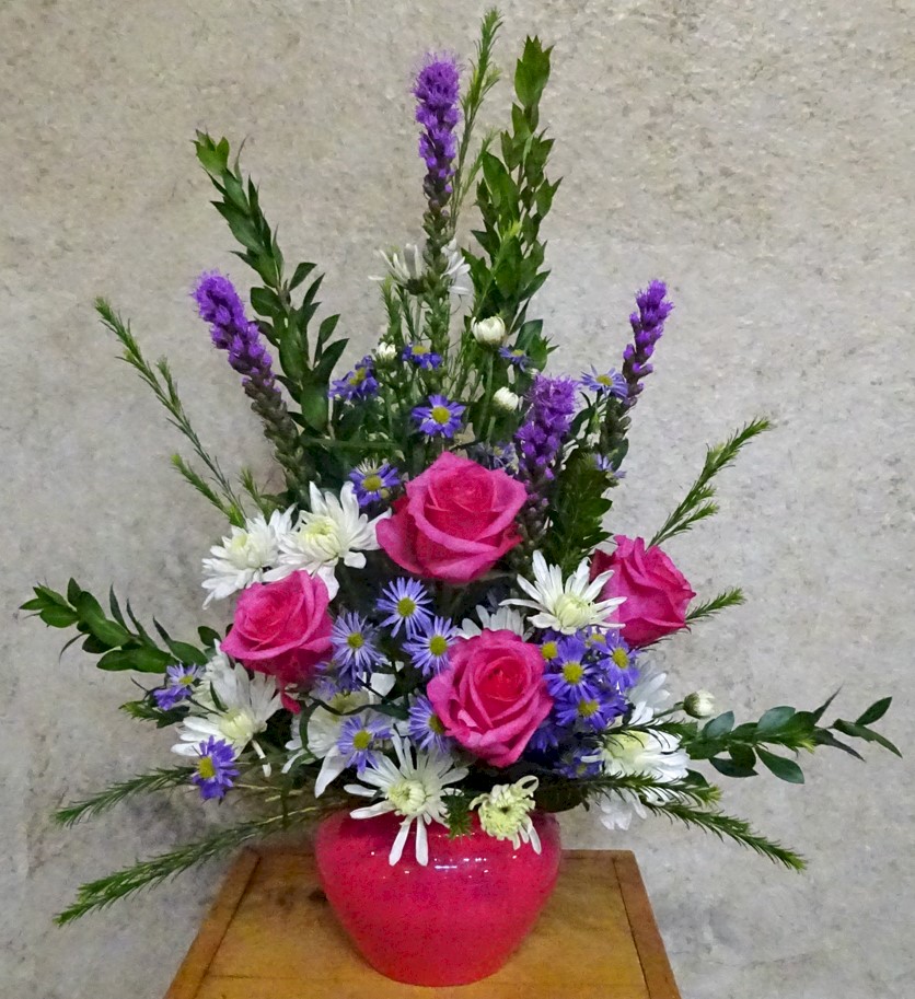 Flowers from Kent and Steph, Quincy and Krysia, Katrina and Alex, and Natasha, Tiana, and Joe