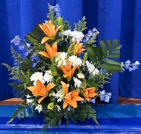 Flowers from Paul and Denise Brost and "Class of 79"
