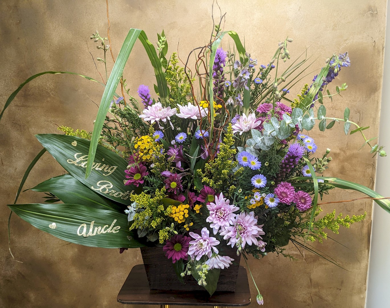 Flowers from "Brother" "Uncle" - Rocky, children, and grandchildren