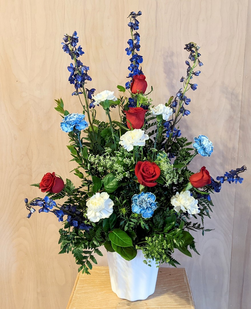 Flowers from The Families of Bud and Helen Schofield; Mark and Family; Ellen; Vi; Vera and Family; Tom, Janet, and Family; Bob, Harla, and Family; and Dan