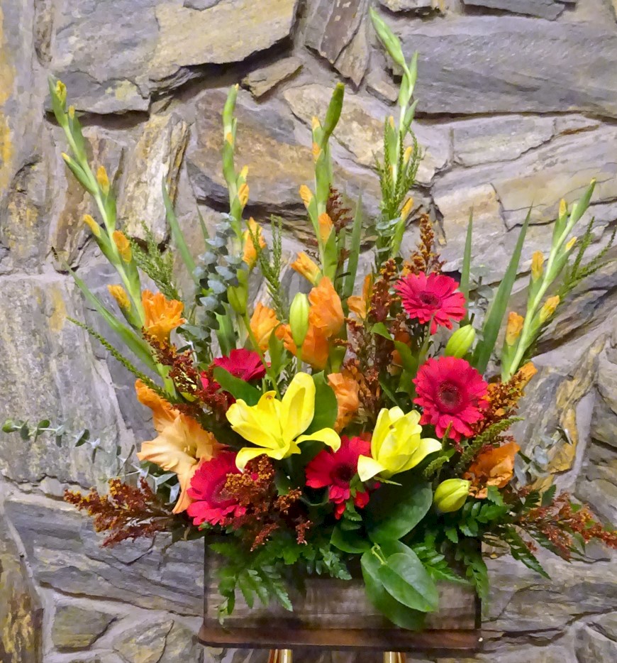 Flowers from Karen Greni, Tim Stephenson, and Grant and Nancy Olsen