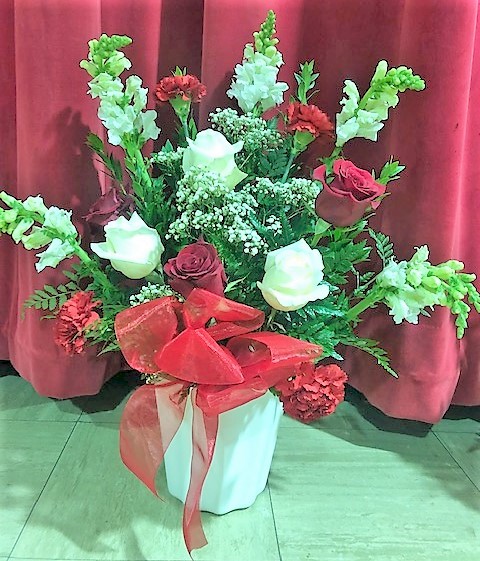 Flowers from Glen and Joyce; Amy and Sean; and Cathy and Family