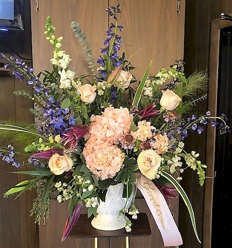 Flowers from Family - "Great Aunt" - the grandchildren of Chuck and Shirley Crawford: Melissa Crawford, Nicole Crawford, Jessica Crawford, and Carson Crawford