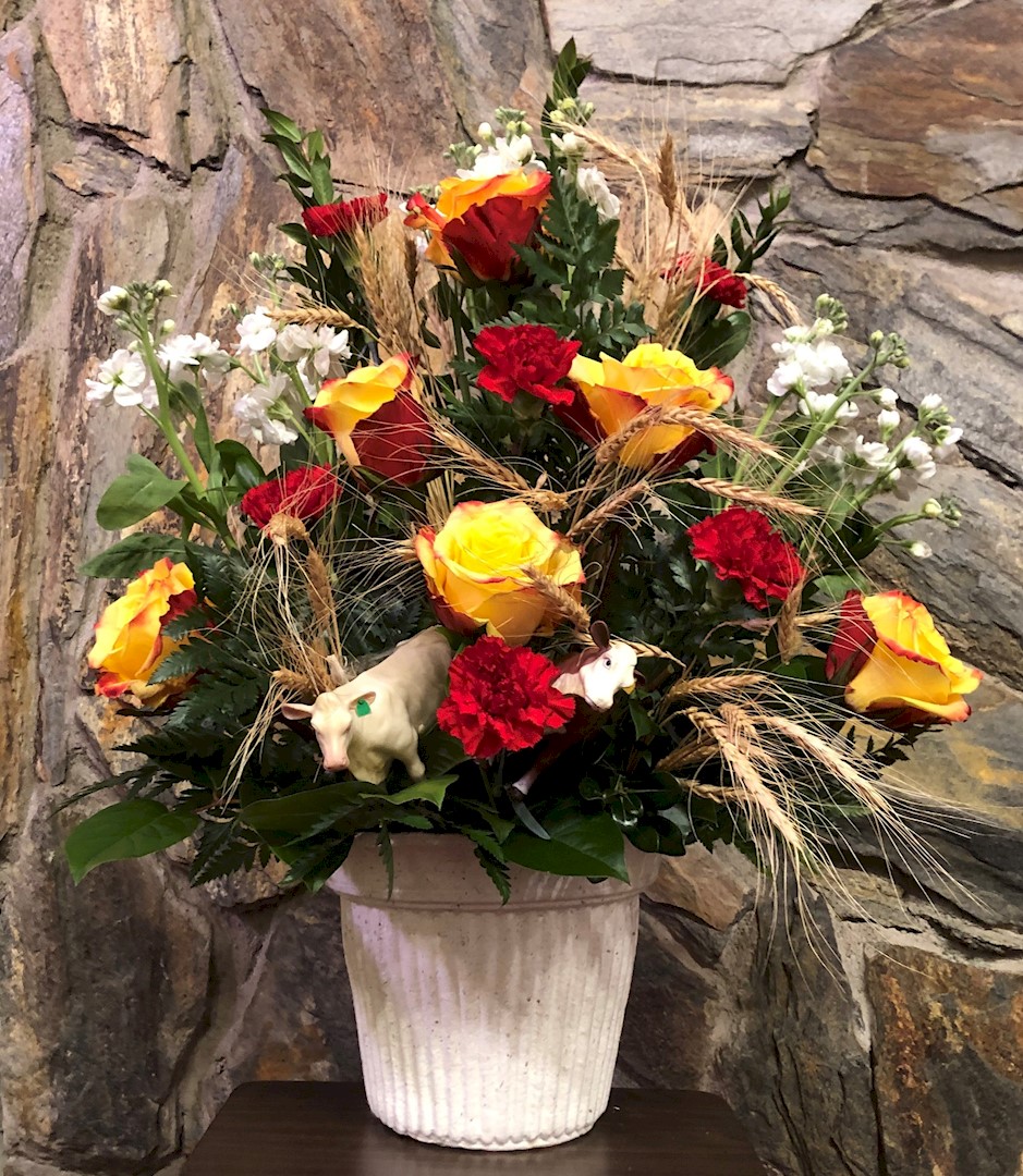 Flowers from Bethany and Blake; Kelsie and Quade; Lane; and Wade