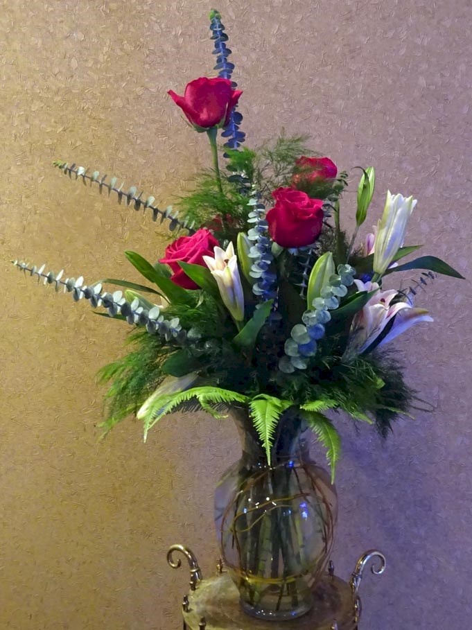Flowers from Milo & Sally Lines and Bob & Maggie McKee