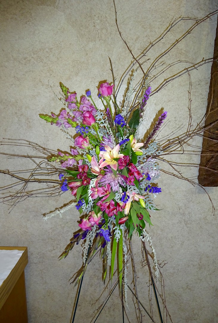 Flowers from Paulette, April, Jack, Kourtney, and Granddaughters
