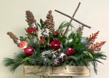 Flowers from Dennis Hanson Family; Bryan and DeLynn Hanson and Family; and Marilyn and Michael Long and Family