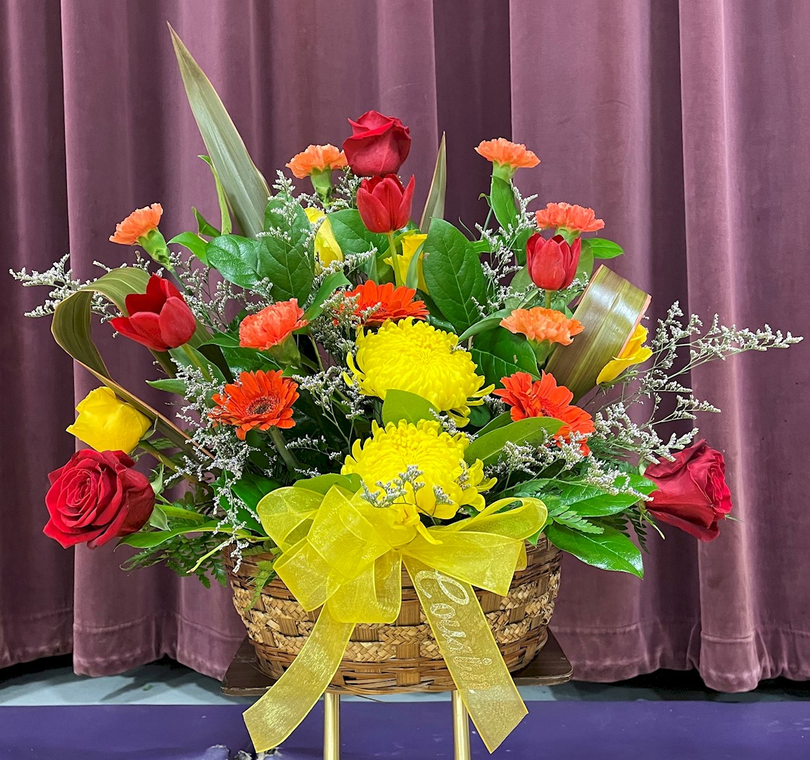 Flowers from Keith and Edith; Diane and Charlie; MaryAlice and John; Doug and Sandy; Kathy and Greg; and Laurie and Ron