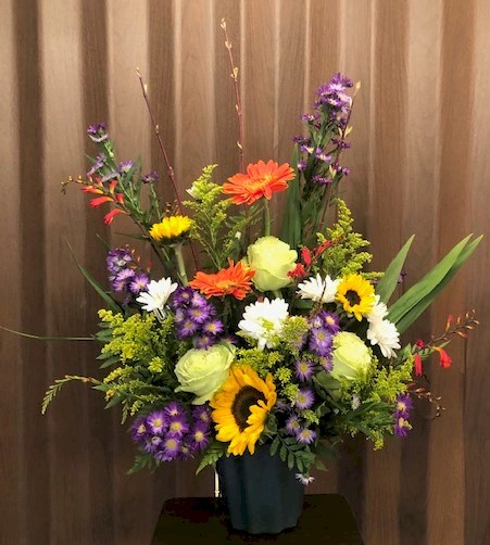Flowers from Aunt Dora, Mae, Gary, Gale and Tina, and Robin and Nick