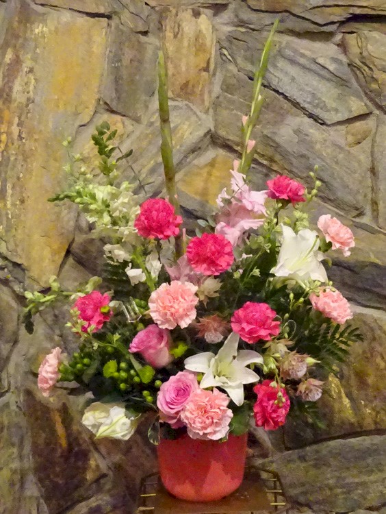 Flowers from Mary, Becky, Leanne and Pike